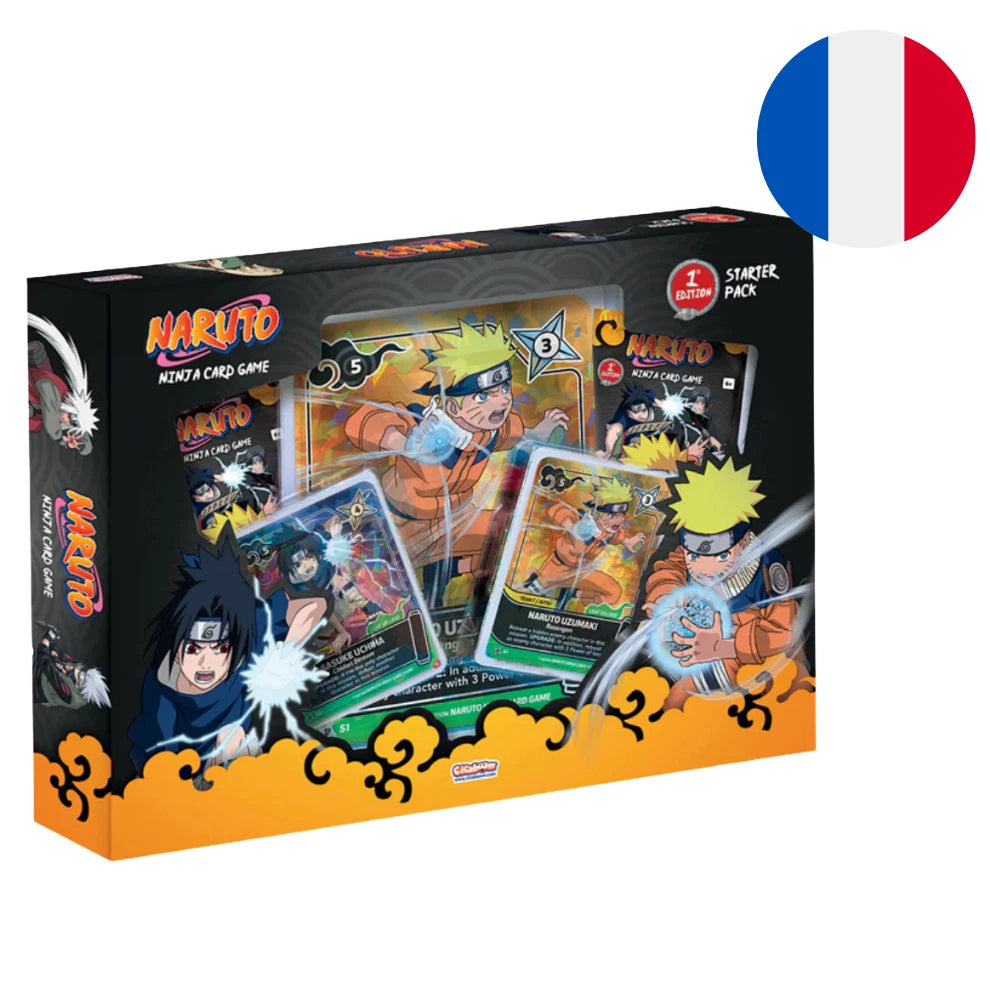 Coffret Starter Pack Naruto Mythos TCG – Konoha Shidō – Sasuke & Naruto – 1ère Édition - FR